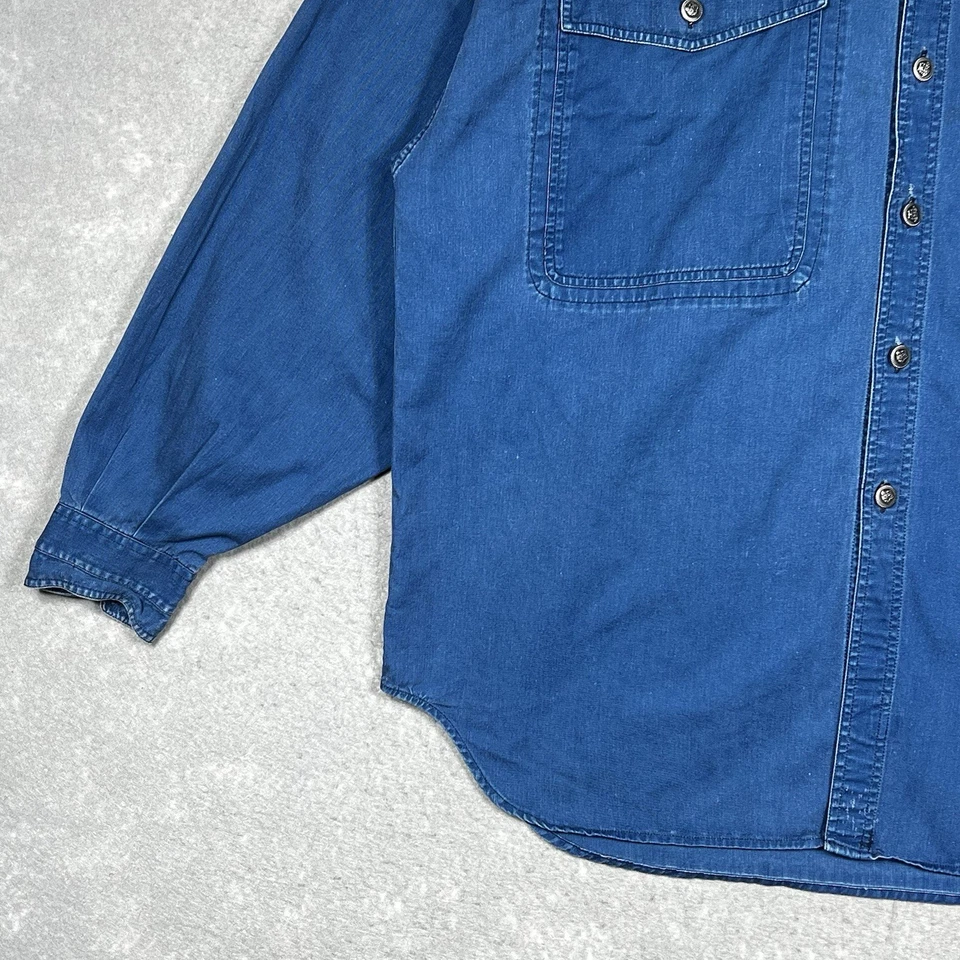 Vtg 90's Gianni Versace Jeans Couture Denim Shirt Men’s Large 100% Authentic - Image 3 of 4