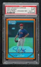 2007 Bowman Draft Chrome Picks Orange Refractor 5/25 Joe Savery PSA 9 Auto 5rq