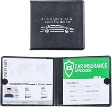 Auto Registration and Insurance Card Holder 2 Packs Car Document ID Holder Gl...