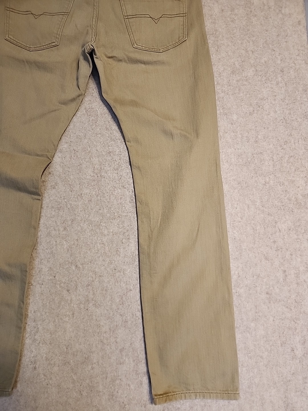 Diesel Mens Jeans 34x34 rare Brown Braddom 008QU Regular Slim Carrot 3D W33 L32 image 9