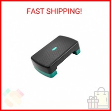 Yes4All Aerobic Exercise Step Platform with Adjustable Risers for Home Gym Fitne
