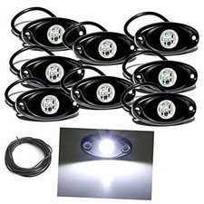 8 Pods Rock Lights 6000K Ultra Bright LED Neon Underglow Lights 8 pods White