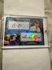2013 Bowman Sterling Blue Gavin Cecchini Brandon Nimmo Autograph (7/15) Mets