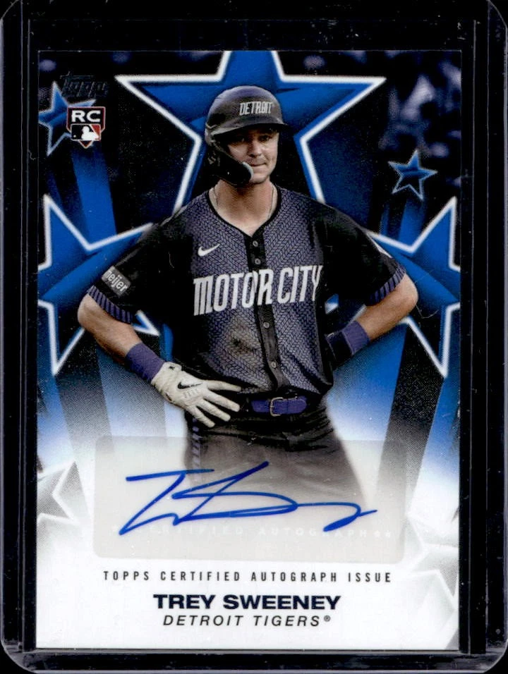 2025 Topps Trey Sweeney Baseball Stars Auto RC Blue Rookie #69/150
