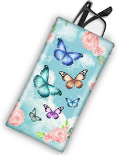 Soft Sunglasses Eyeglass Glasses Case,7x3.5inch Portable PU Leather Squeeze Top
