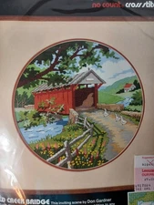 Dimensions Old Creek Bridge No Count Cross Stitch Kit 3930 - 16" x 16"