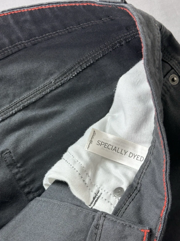 Eddie Bauer Pants Men's 33x32 Gray Canvas Mountain Ops Double Knee, Outdoor hike - Image 4 of 4