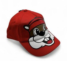 Buc-ee's Beaver Character Baseball Cap Red Youth Size New