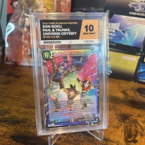 BT30-124 - Son Goku, Pan, & Trunks, Universe Odyssey SR ace 10 perfect subgrades