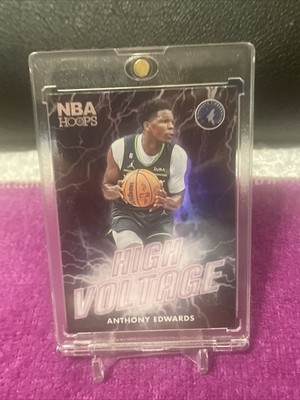 ANTHONY EDWARDS - 2023-24 NBA HOOPS BASKETBALL HIGH VOLTAGE HOLO FOIL CASE HIT