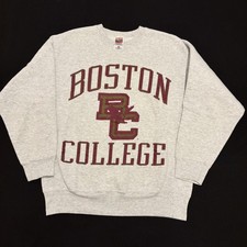 Vintage Boston College Eagles Sweatshirt Mens Medium Gray NCAA Fruit Of The Loom