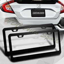 2 X Black Aluminum Alloy Car License Plate Frame Cover Front Rear Us Size 2 X Black Aluminum Alloy Car License Plate Frame Cover Front Rear Us Size