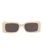 Gucci Womens Square/Rectangle Ivory Ivory Grey Fashion Designer Eyewear