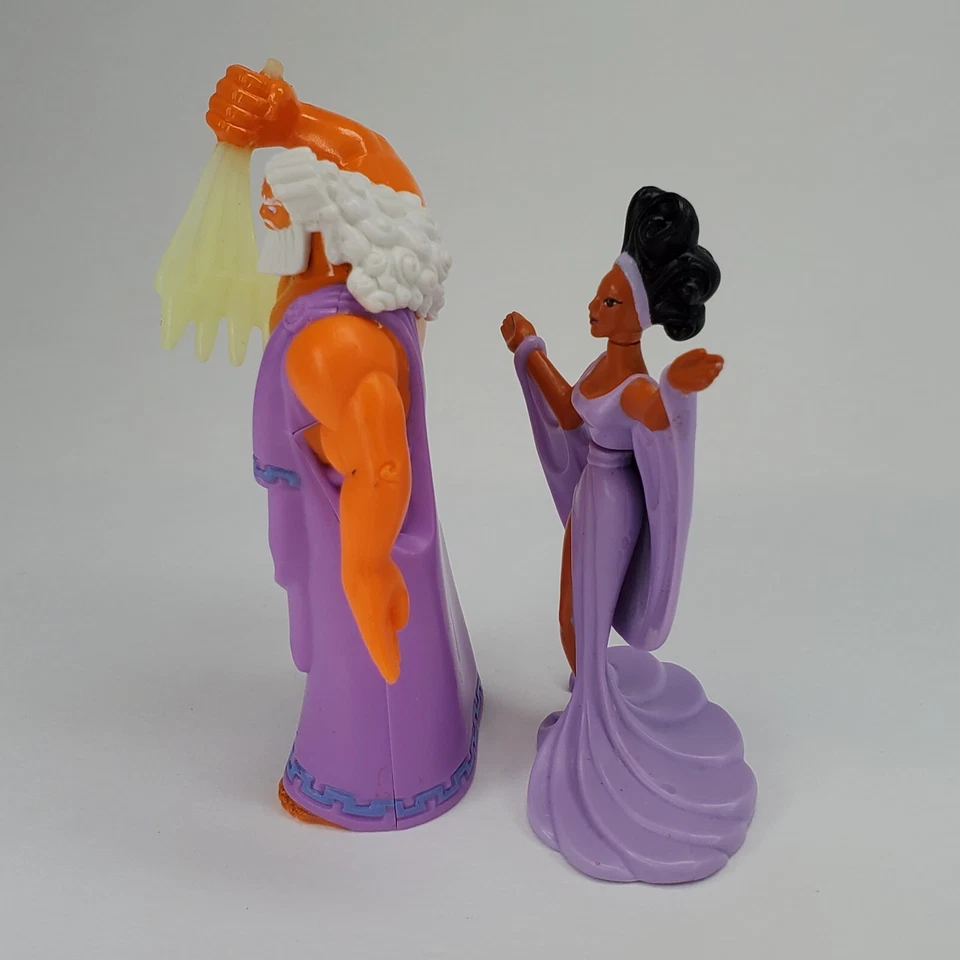 Batas moradas vintage McDonalds Disney Zeus y Calliope 3" leer Foto 3 de 4