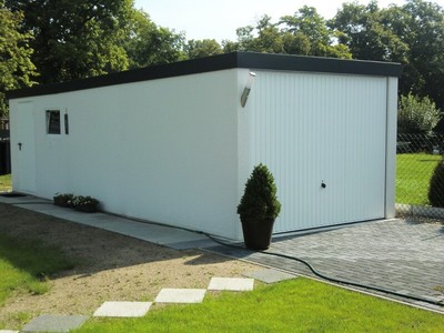 Flachwand Dm 60 Garage Stahl Ca 3 1m X 6m Flach Verputzt Stabil Hormann Tor Neu Ebay