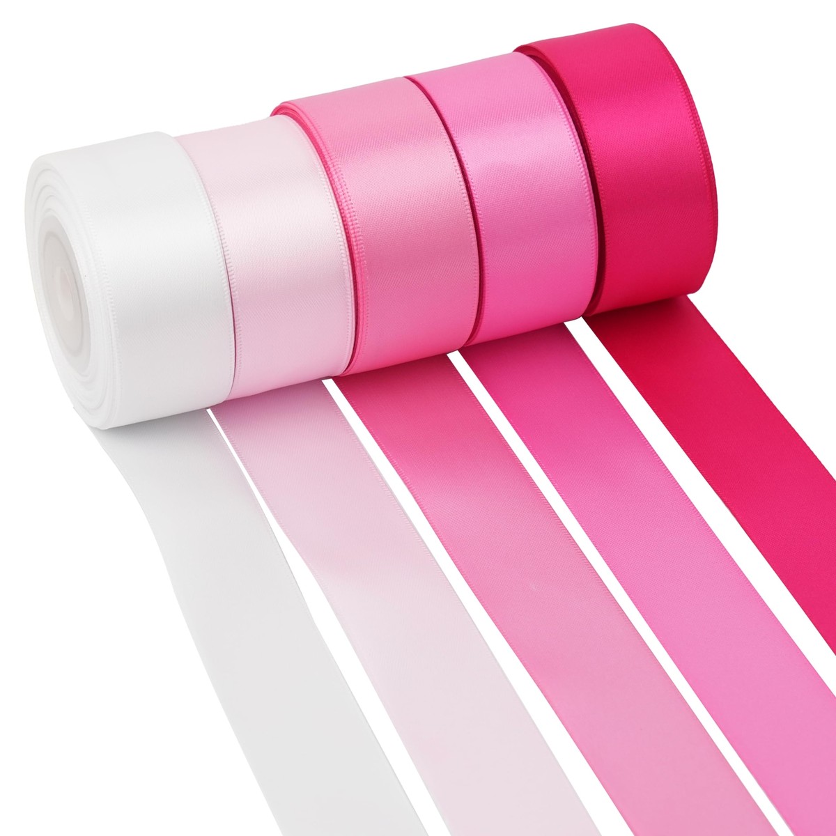 Pink Satin Ribbon 1 Inch Baby Pink Gift Wrapping 50 Yards 5