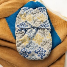 Blankets  Beyond Blue Gray Yellow Etching Design Swaddle Small Soft Blanket