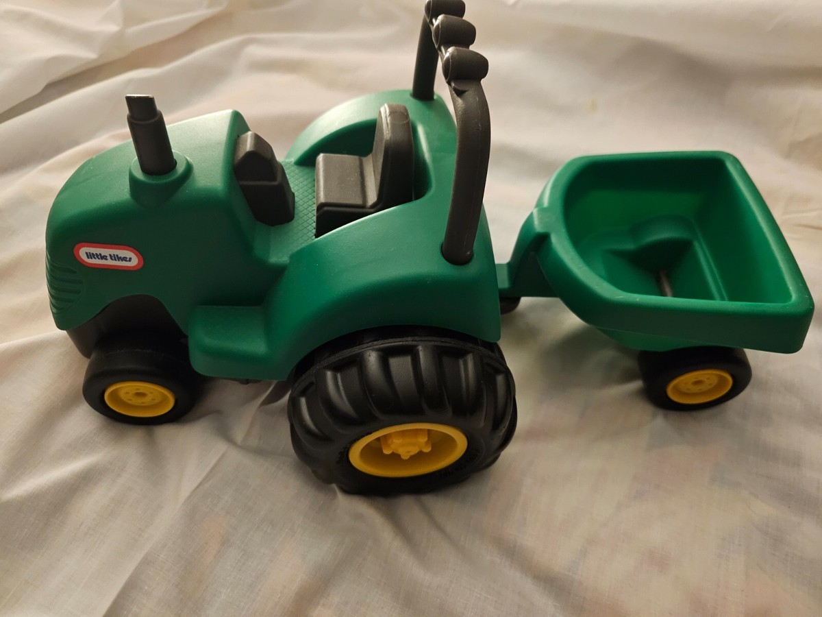 HTF Set 2002 LITTLE TIKES Rugged Riggz GREEN TRACTOR w MATCHING