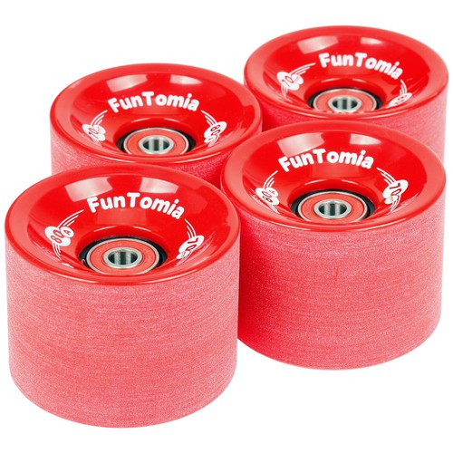 4 Stück FunTomia® Longboard Skateboard Rollen Big Wheels 70x51mm ABEC-9 skaten - Bild 6 von 17