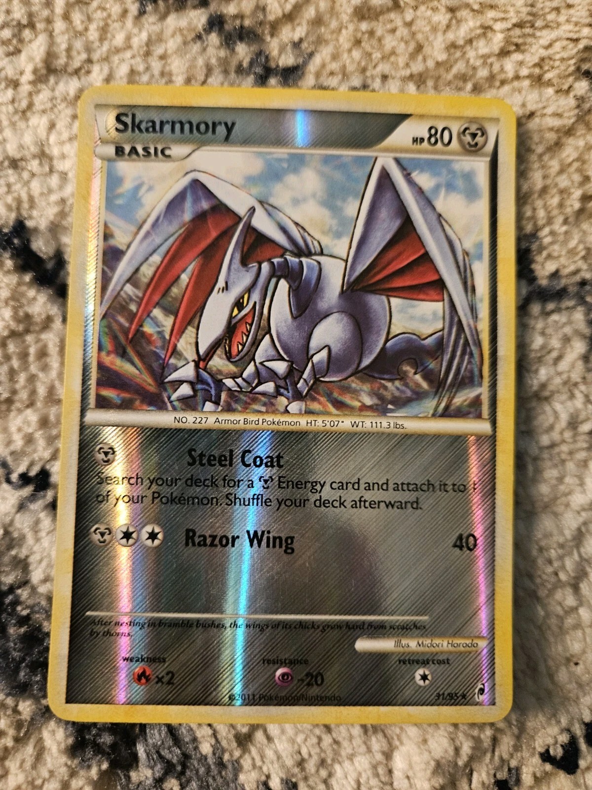  Skarmory 31/95 Reverse Holo Pokemon LP