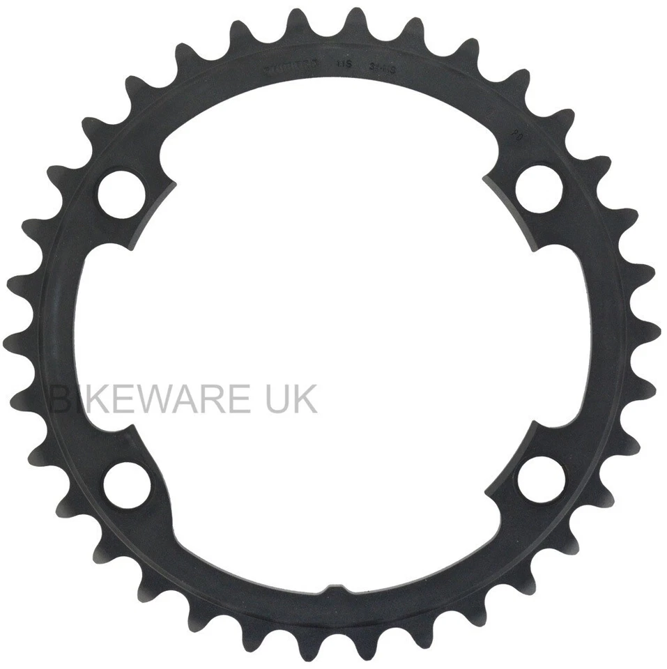 SHIMANO ULTEGRA FC-R8000 11-Spd 34-Teeth Chainring Y1W834000 (50-34T)- Black - Image 2 of 4