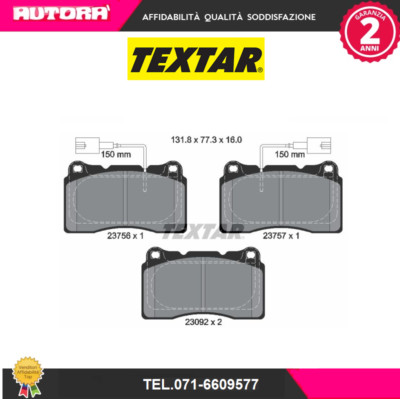 2375603 Front Brake Pad Kit Alfa Romeo Juliet (TEXTAR BRAND)..