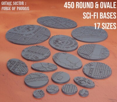 Tabletop Rund- und Ovalbases   Pavonis-Design für Sci-Fi- und Fantasy-Wargaming