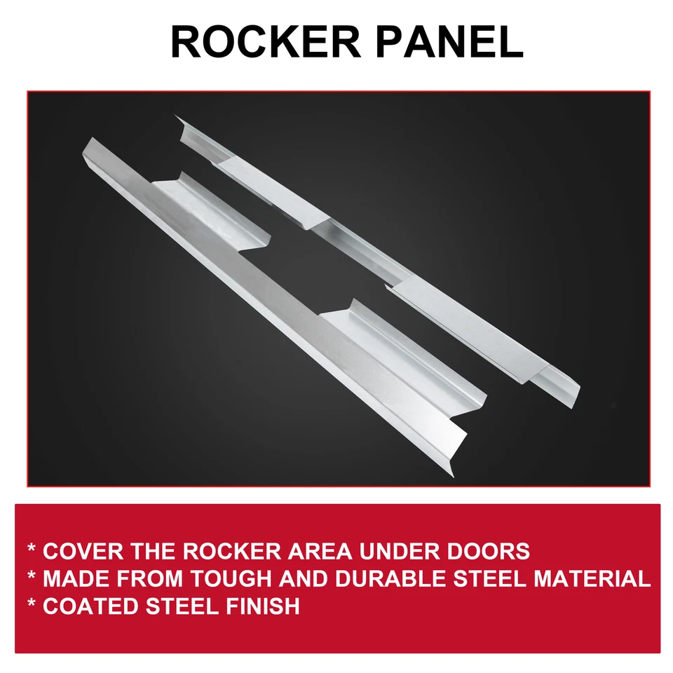 For 1992-1999 Chevy GMC C1500 K1500 SUBURBAN 4 DOOR OUTER ROCKER PANELS PAIR - Image 4 of 4