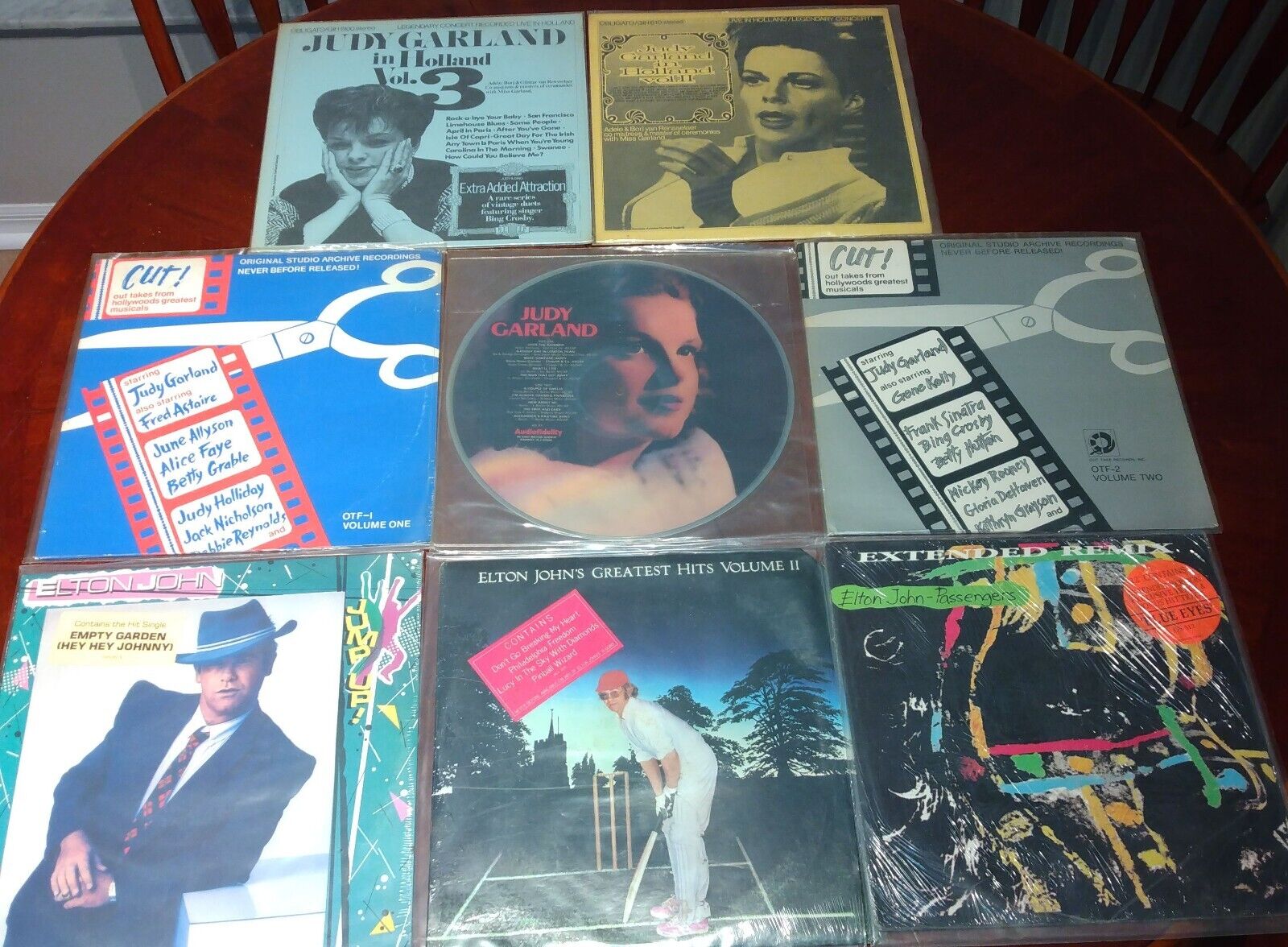 Lot:Brand New 3x Elton John & 5x Judy Garland Vinyl Albums Sealed Mint Condition
