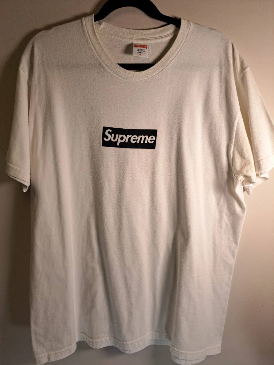 RARE Supreme SS16 Paris Box Logo Tee White sz XL eBay