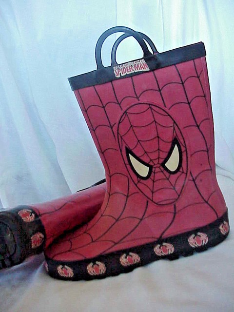 spiderman rubber boots