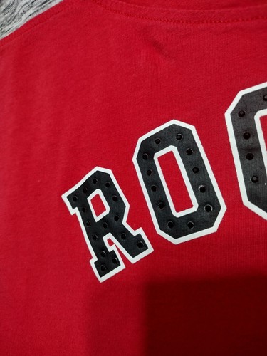 Houston Rockets Shirt Womens Large NBA Bling Shiny Diamonds Long Sleeve - Picture 5 of 13