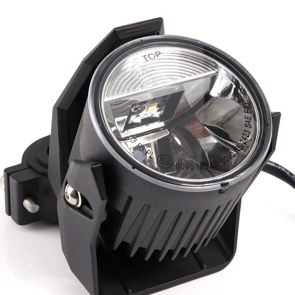 Lámpara antiniebla LED redonda KiWAV 3" carcasa metálica escudo ABS para Triumph 1 pieza Foto 3 de 4