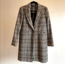 Zara Tartan Check Wool Coat (UK S)