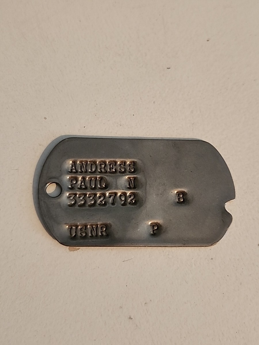 WW 11 NAVY U.S.N. DOG TAGS 3332792 TAGS USNR P WW2 | eBay