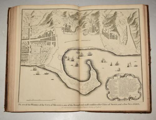 Isaac BASIRE Original Copper Engraved View Plan of Works of City of Messina 1752 - Picture 1 of 1