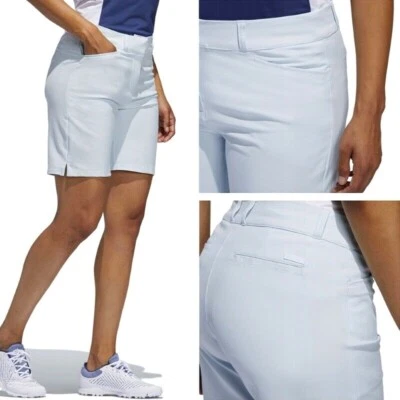 Adidas Damen Golf Short Chino Capri Taille Régulière Stretch Hell Bleu XS-XL - Photo 1/4