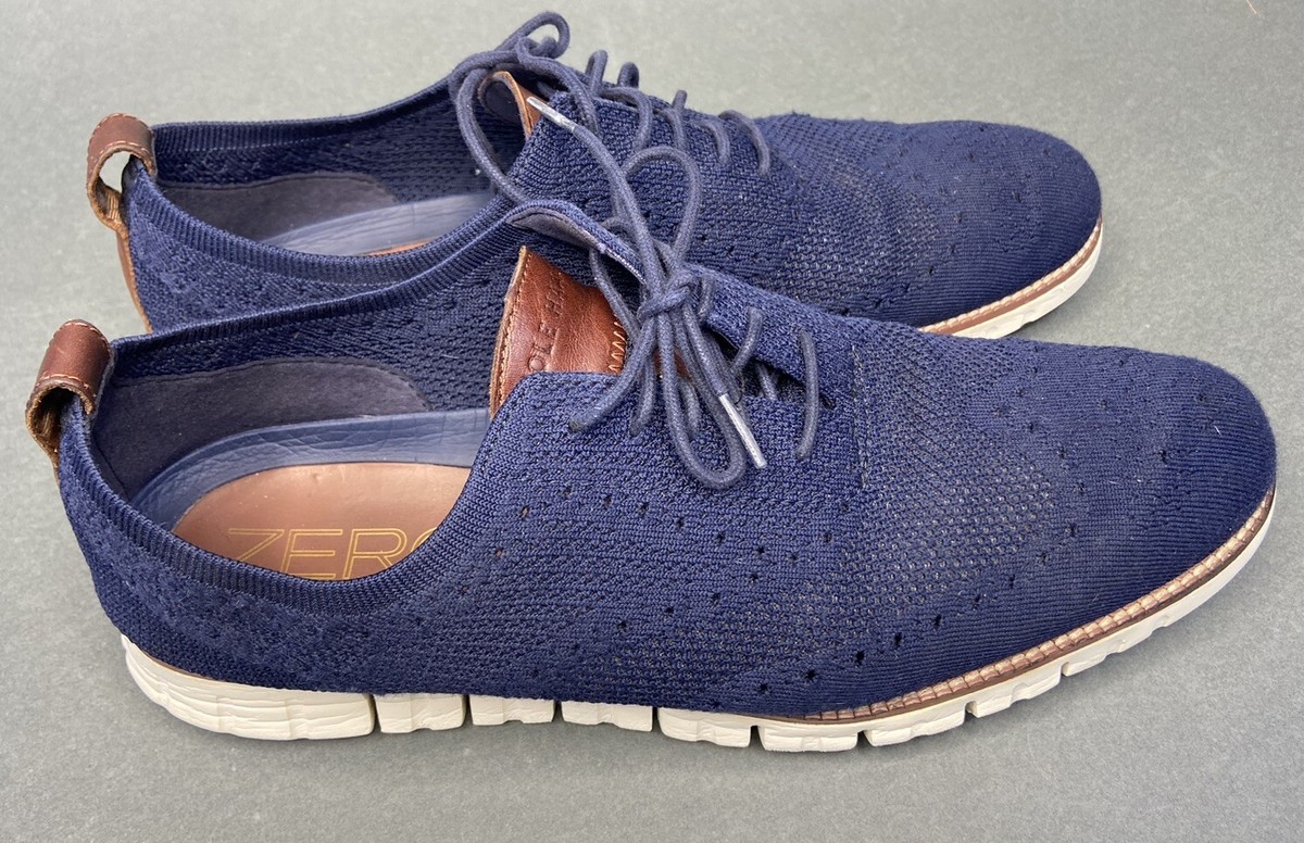 Cole Haan ZEROGRAND Wingtip Oxford Shoes in Blue Leather Sz 13 Cole Haan Men main image 3