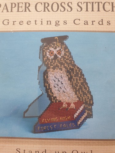 Nutmeg Company Stand Up Owl 3D Perforated Paper Card Cross Stitch Kit - 12 cm - Picture 2 of 3