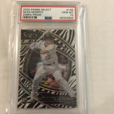 2020 Select Premier  #198 Sean Murphy Oakland A's Braves Zebra Prism PSA 10