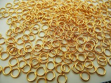 500 jump rings 5mm gold plated, 0.7mm wire, zz 146