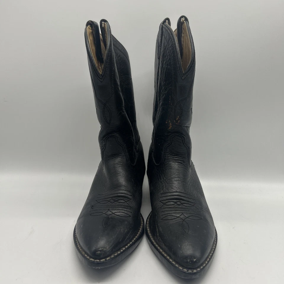 Old West Cowboy Boots Kids 1 Leather Cowgirl Western - Image 2 of 4