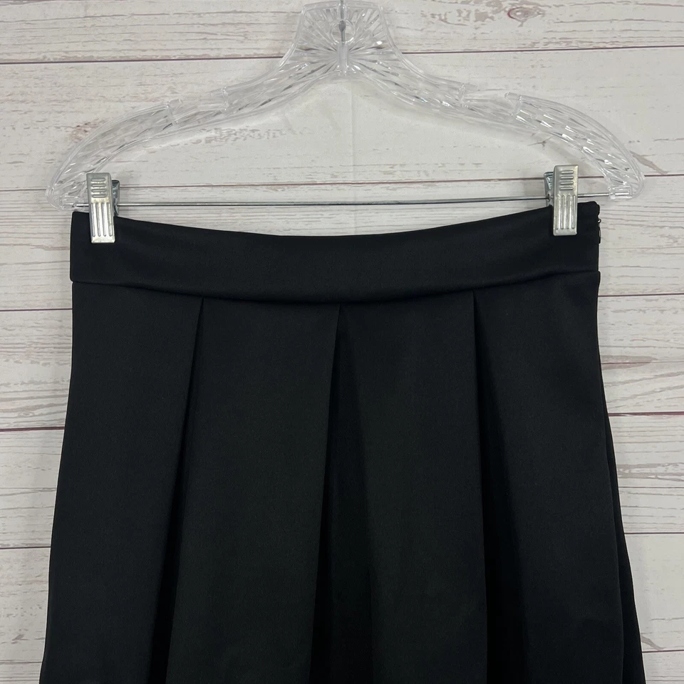 Falda plisada Dantelle Ponte para mujer talla mediana negra línea A cremallera lateral Foto 2 de 4