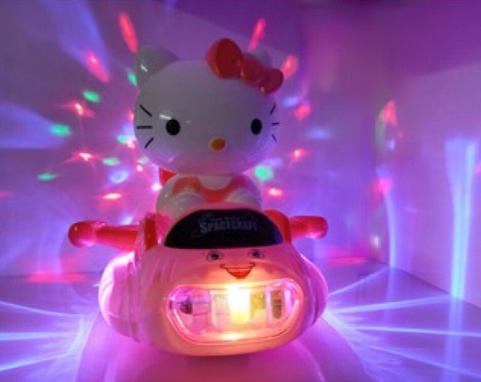 Hello Kitty Kitten Action Spacecraft Buggy Car Dodgem Toy Music
