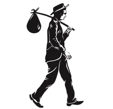 SALE!! Hobo Bindle, Hobo Handkerchief, Neckerchief, Old Fashion Polka Dot Hanky