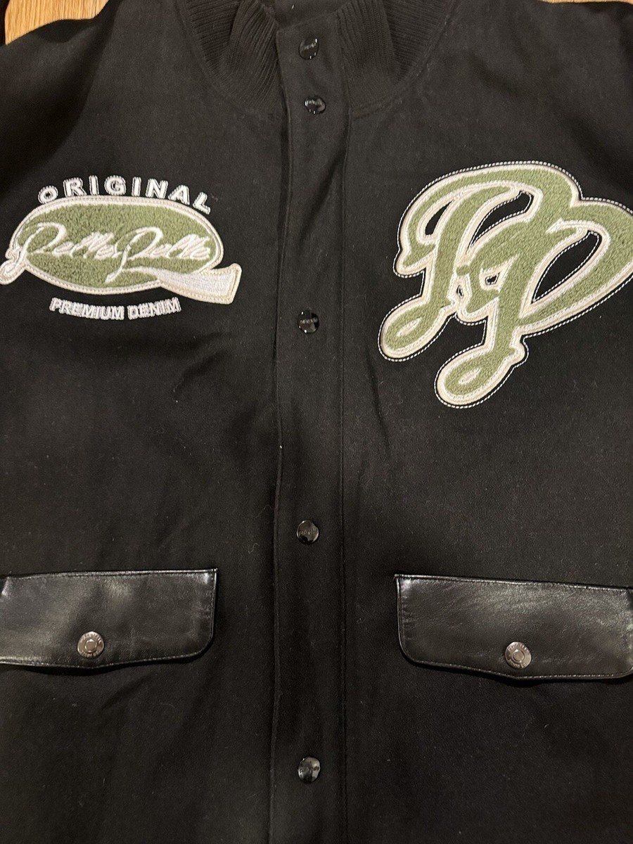 Pelle Pelle Black Exotica 1978 Wool Leather Jacket Sz 4XL Original