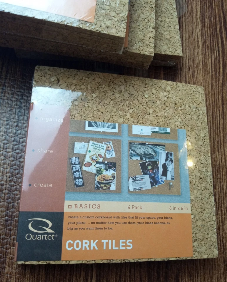 Quartet Cork Tiles 6x6 Inches Frameless set of 4 - Image 2 of 4