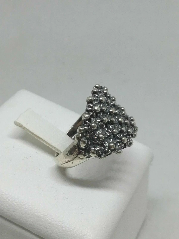 ANELLO FEDE SARDA  FASCIA LARGA ARGENTO BRUNITO  REGOLABILE MIS 13 PUNTINATO - Immagine 3 di 4