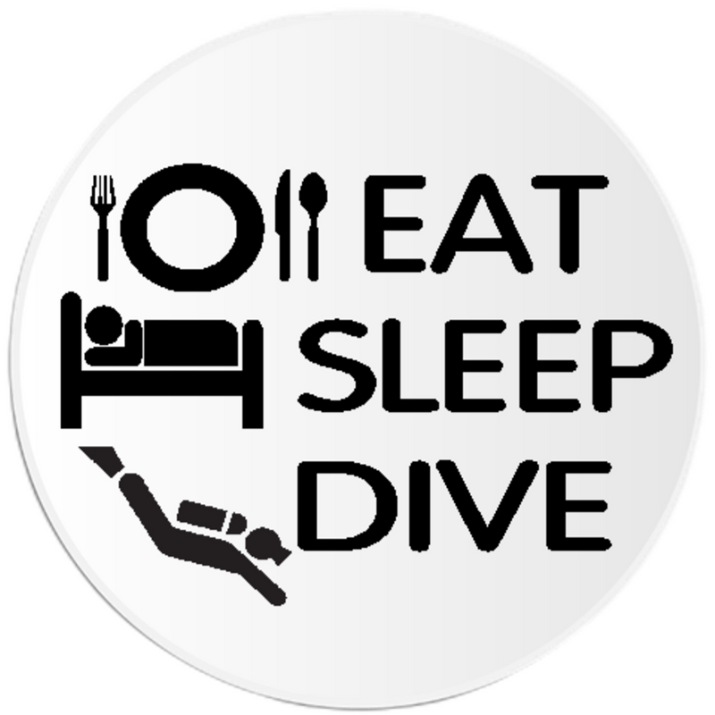 T-shirt "EAT SLEEP SCUBA DIVER" - Motif Luminescent Dans Le Noir, Marque Fruit Of The Loom
