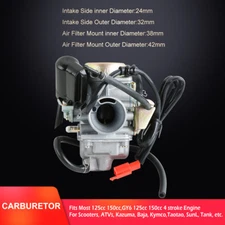 Alloy Carburetor Fuel Carb For GY6 125cc 150cc 4 stroke Engine Scooters ATVs